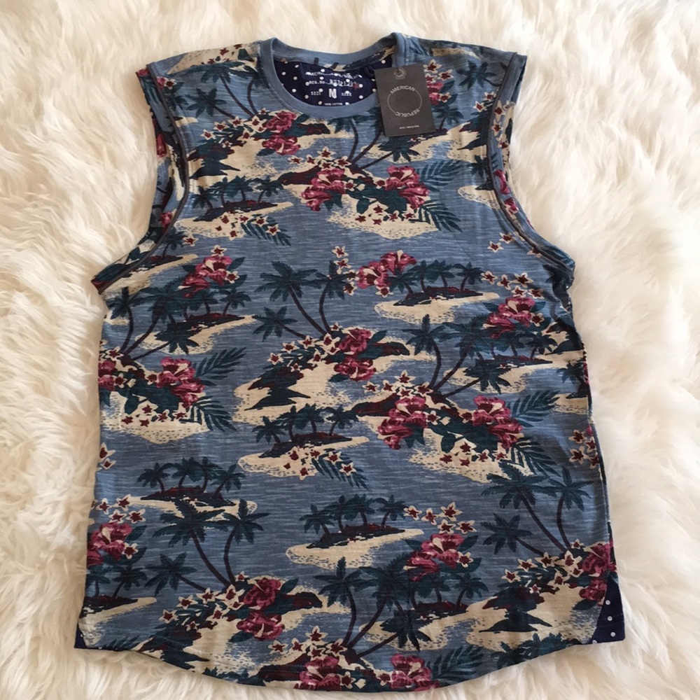 Palm Tree Hawaiian Muscle Tee [America Republic]
